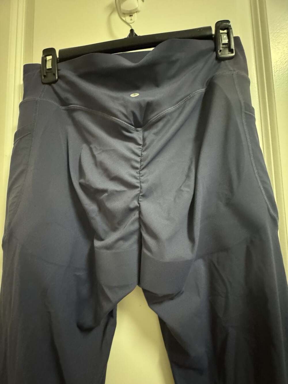 Halara Leggings Size L 7/8 Blue Pocket Ruched Booty Athletic - Picture 5 of 7